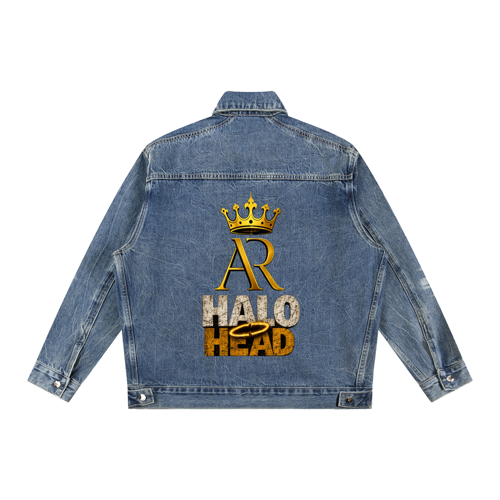 Vintage Wash Zip Up Denim Jacket