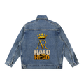 Vintage Wash Zip Up Denim Jacket