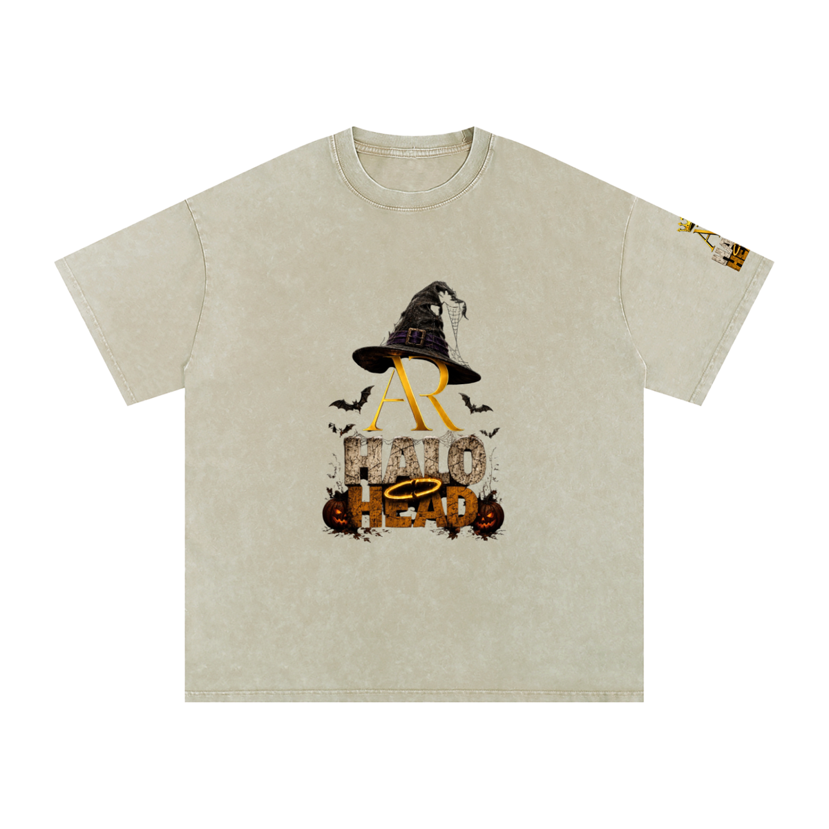 Snow Washed Oversized Cotton T-Shirt (AR-HH Halloween)
