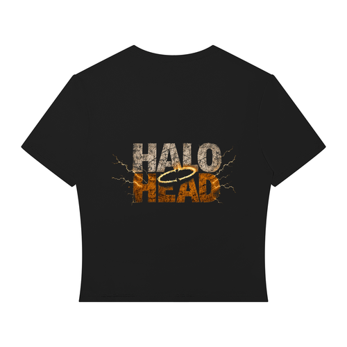 AR Halo Head: Take a Seat. Brand Women’s Performance Crop T-Shirt