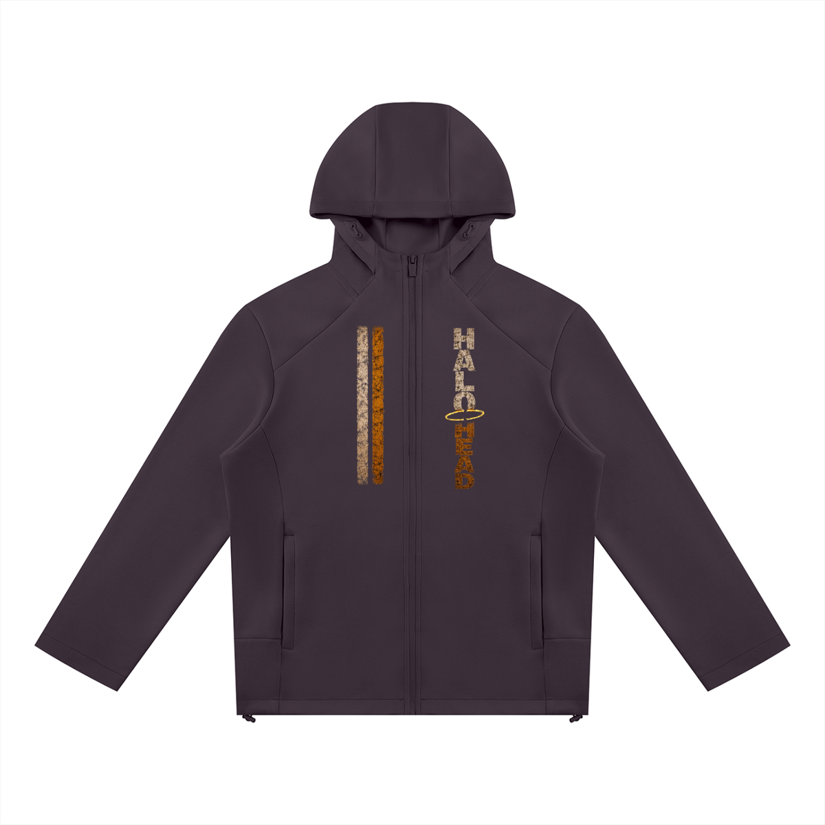 Halo Stripes Unisex Panelled Full Zip Hoodie