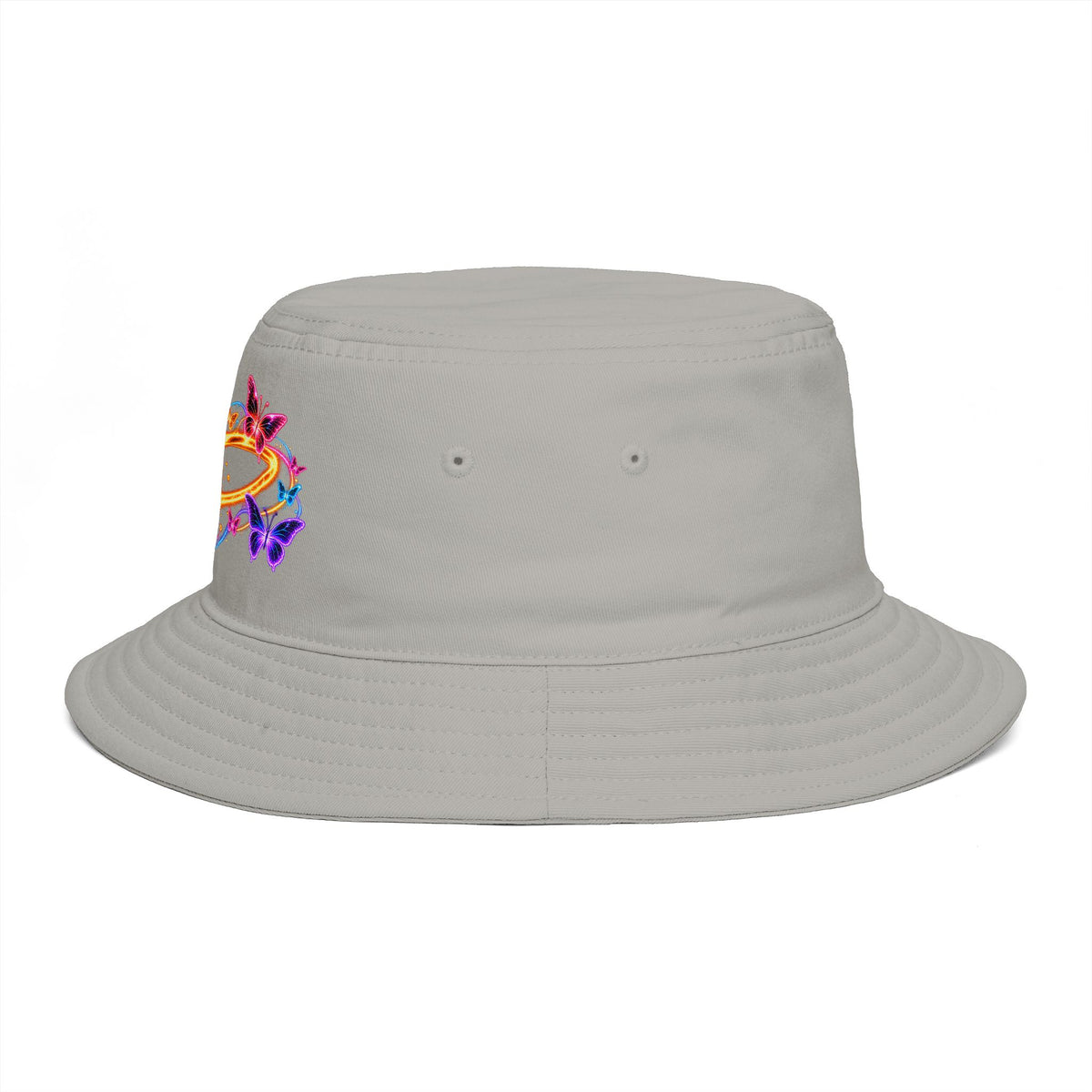 Neon Butterfly Halo Bucket Hat