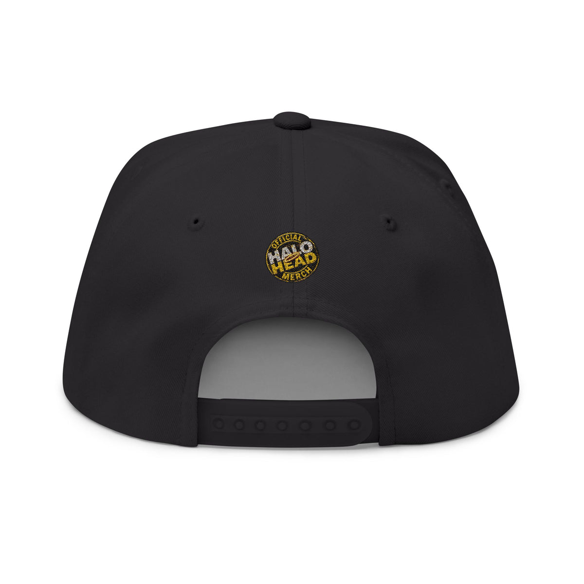 Flat Bill Cap — Gold 'Radiohead' Crown Embroidery Snapback
