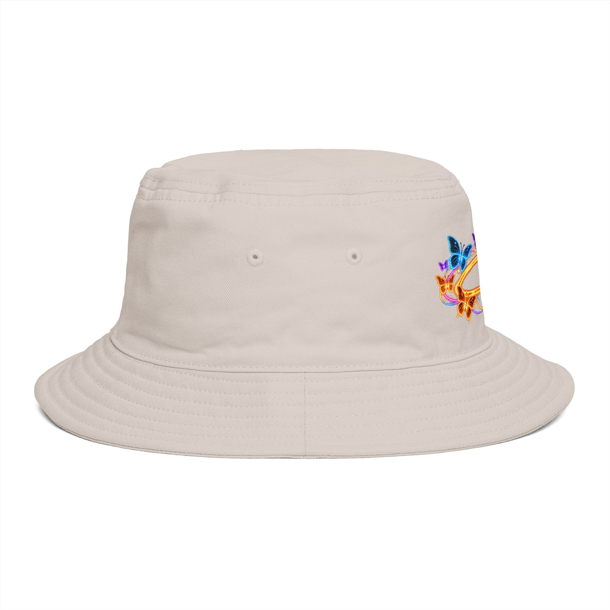 Neon Butterfly Halo Bucket Hat