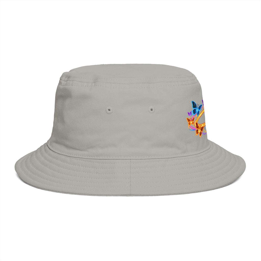 Neon Butterfly Halo Bucket Hat