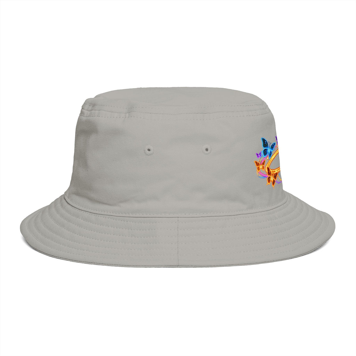 Neon Butterfly Halo Bucket Hat