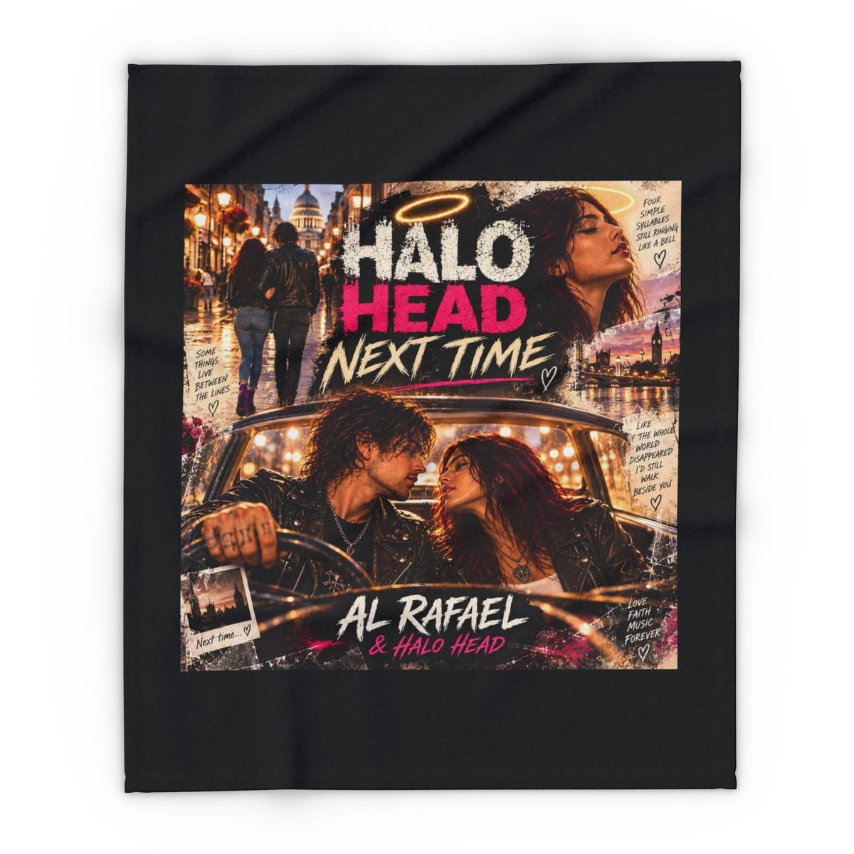 Halo Head Next Time Fleece Blanket — Retro Romance Arctic Throw