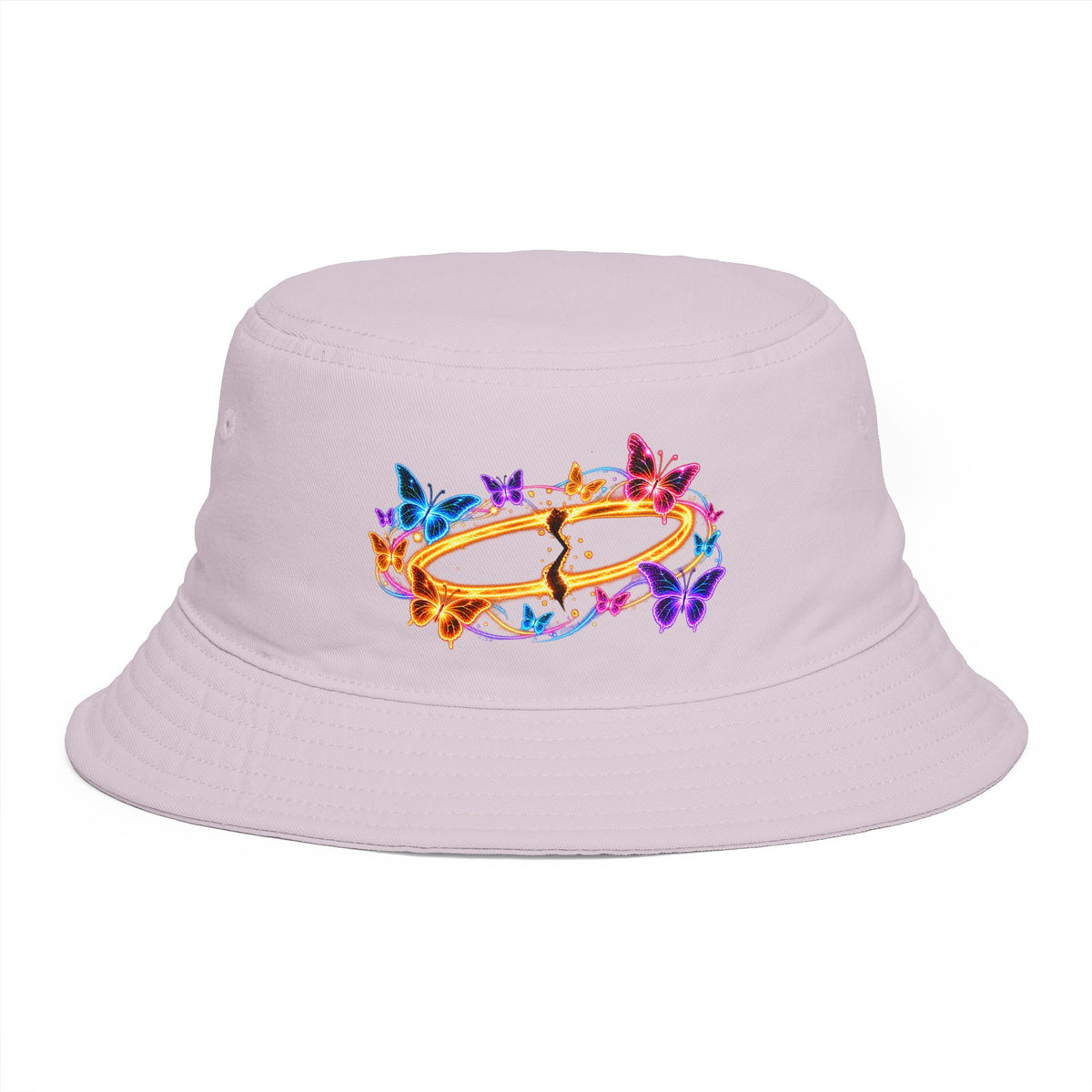 Neon Butterfly Halo Bucket Hat