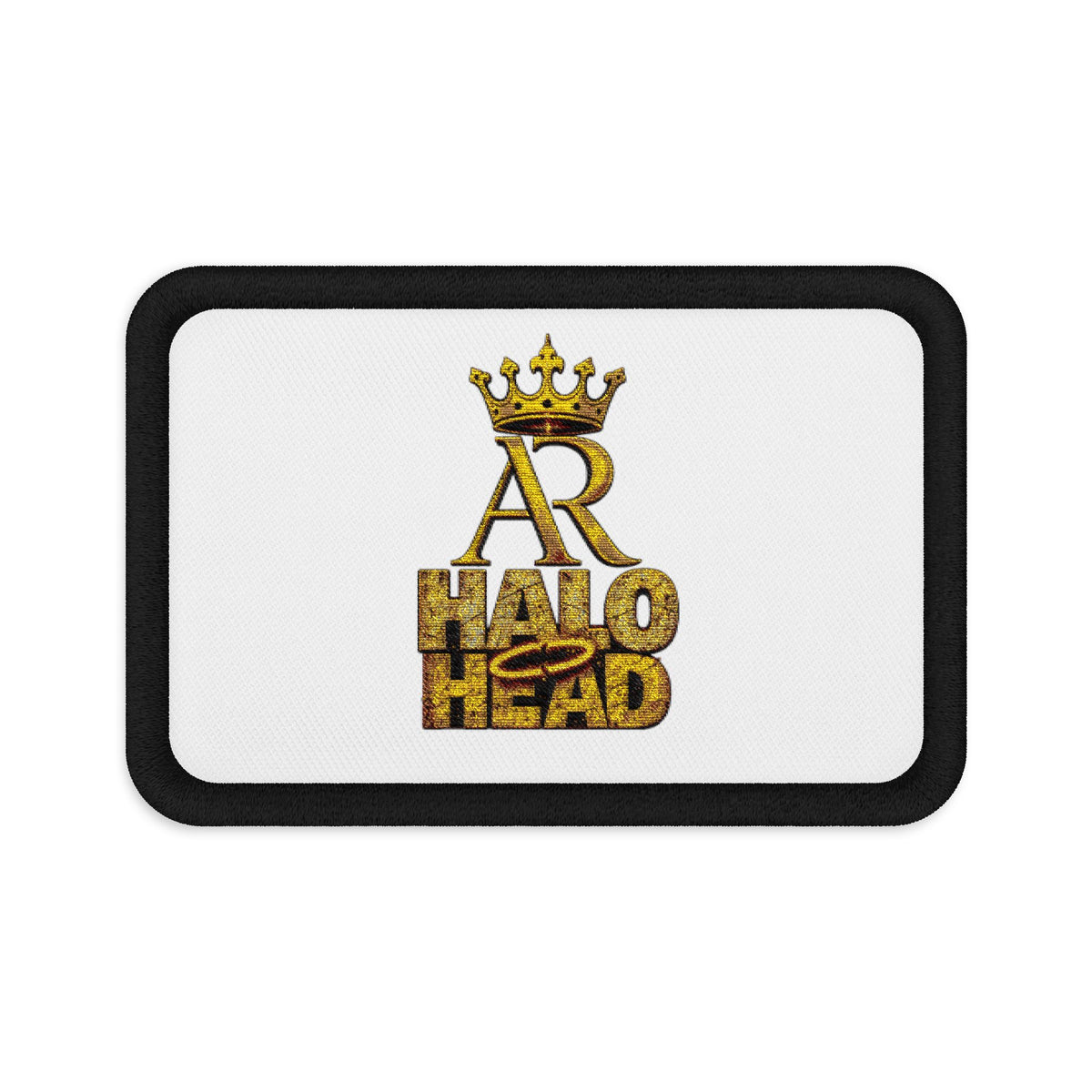 Halo Head Gold Crown Embroidered Patch