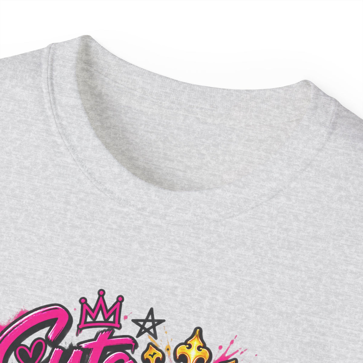 Graffiti Crown Street Tee — "Cute Chick Punk Halo Head" Graphic Shirt