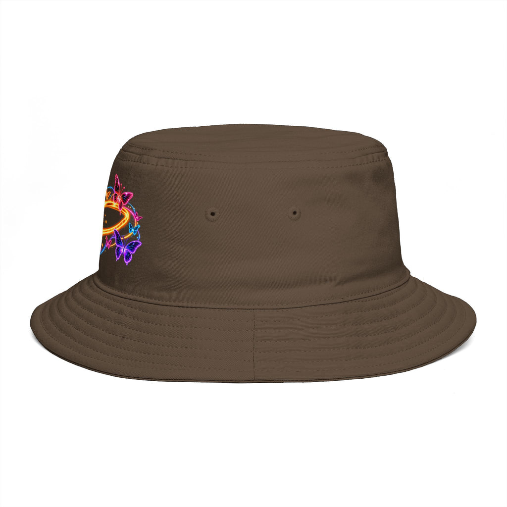 Neon Butterfly Halo Bucket Hat