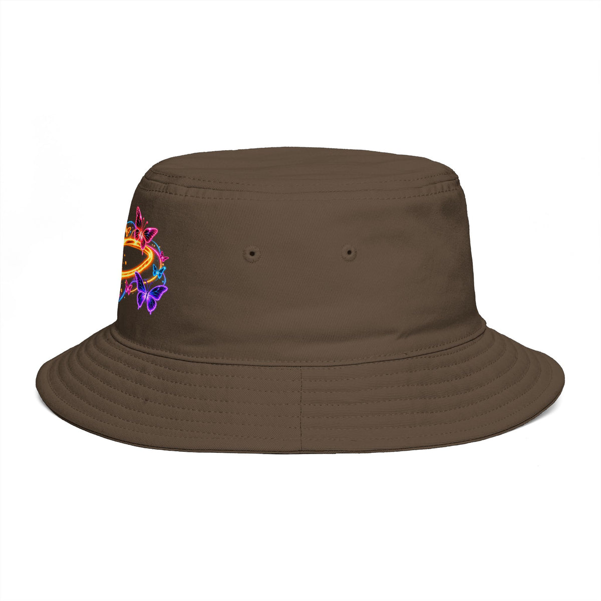 Neon Butterfly Halo Bucket Hat