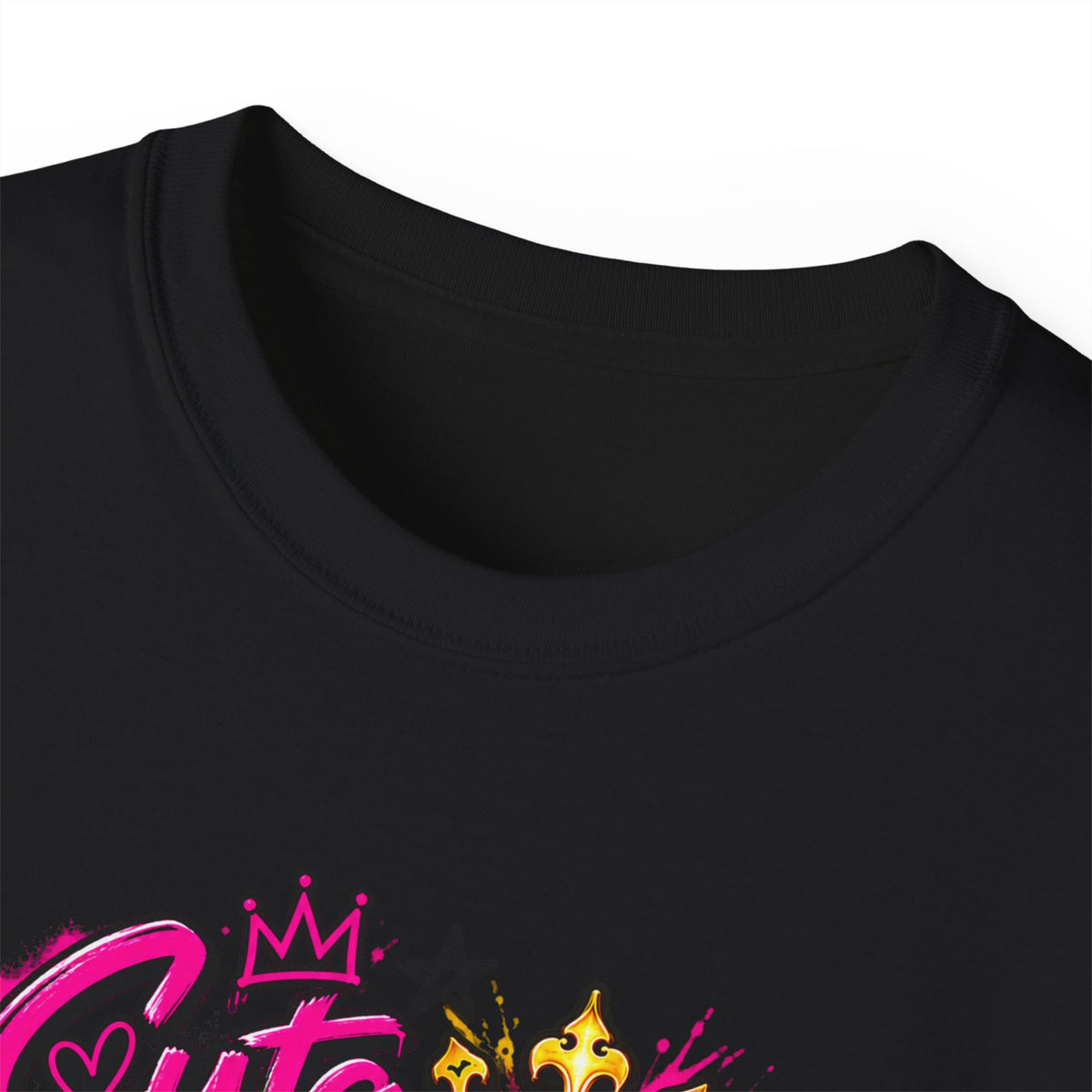 Graffiti Crown Street Tee — "Cute Chick Punk Halo Head" Graphic Shirt