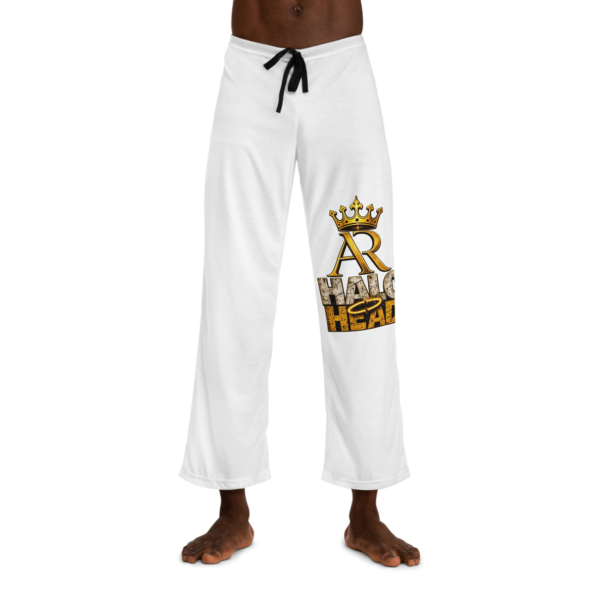 Pajama Pants — Gold Crown "Halo Head" Graphic Lounge Pants for Men