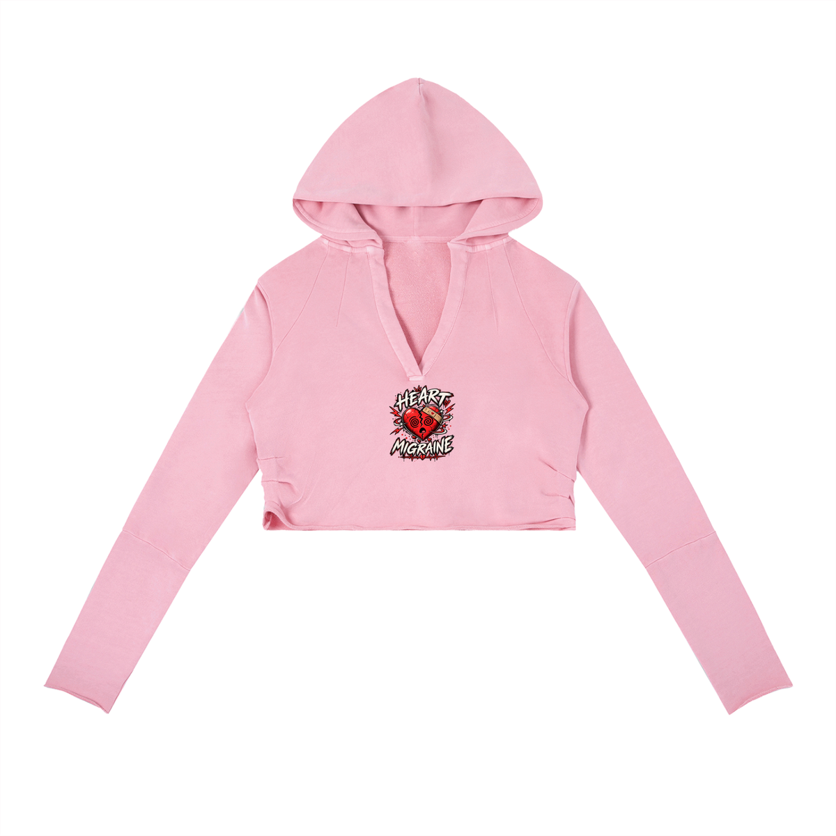 Vintage Washed Raw Edge Hoodie