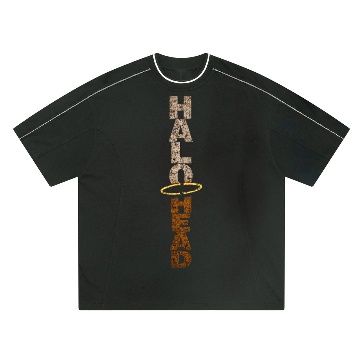 Unisex Halo Head Oversized Contrast Tape T-Shirt