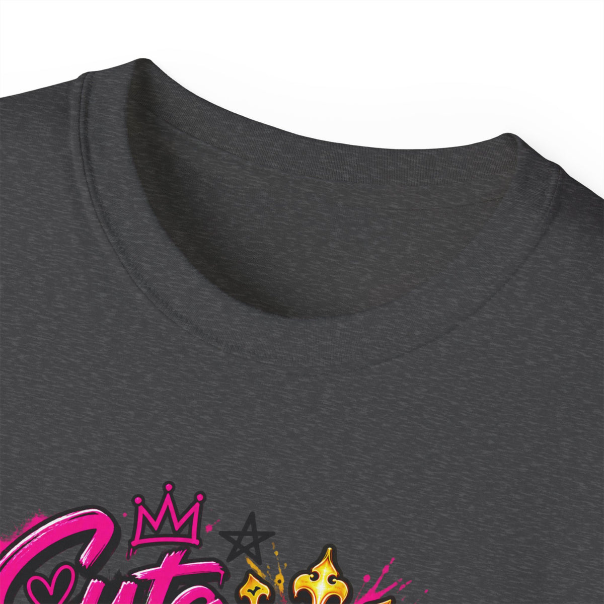 Graffiti Crown Street Tee — "Cute Chick Punk Halo Head" Graphic Shirt