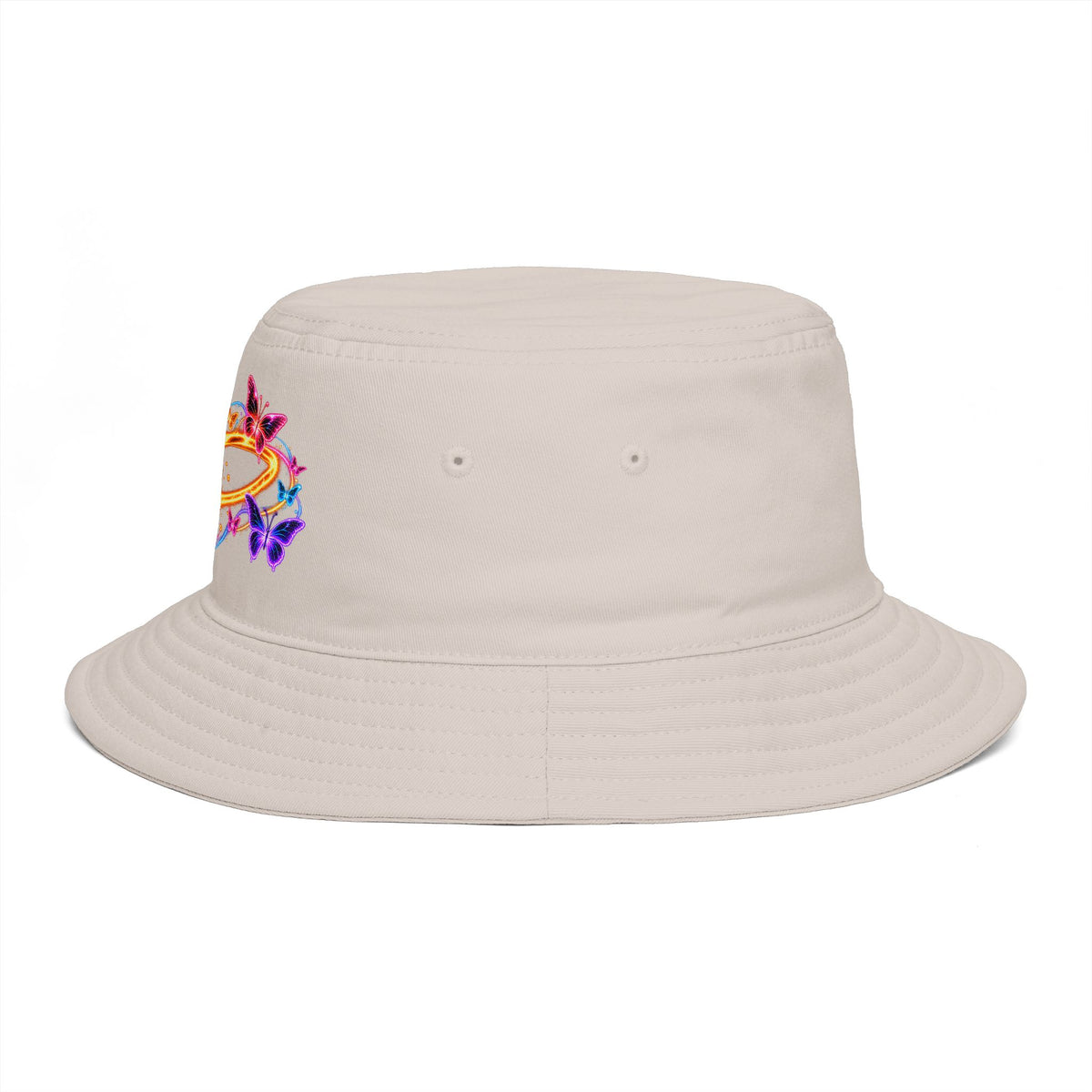 Neon Butterfly Halo Bucket Hat