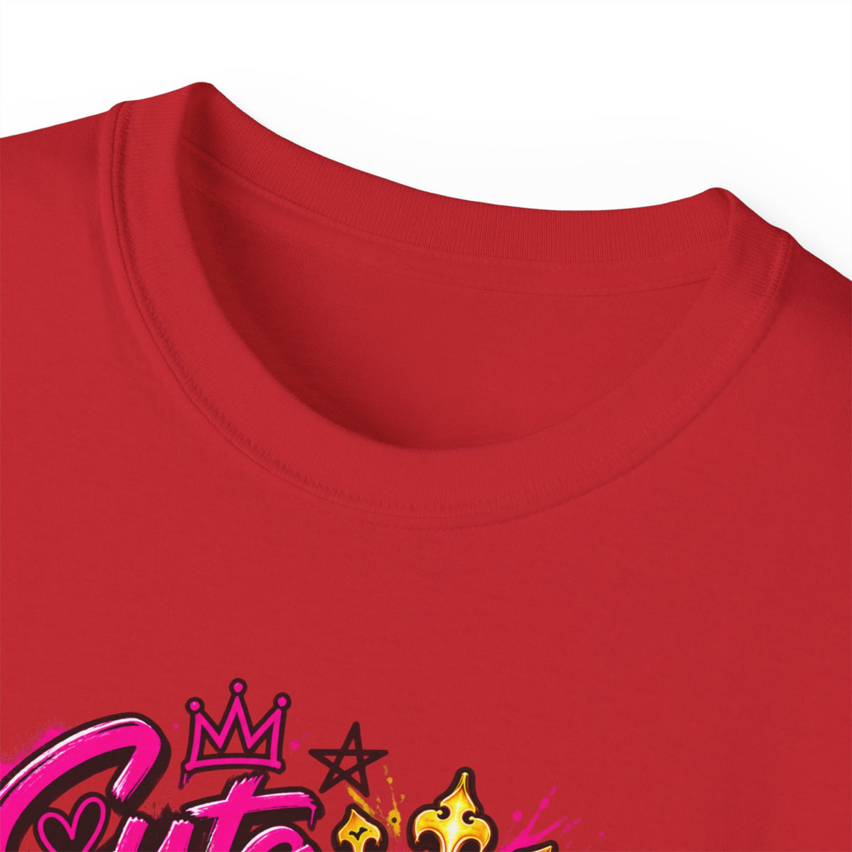Graffiti Crown Street Tee — "Cute Chick Punk Halo Head" Graphic Shirt