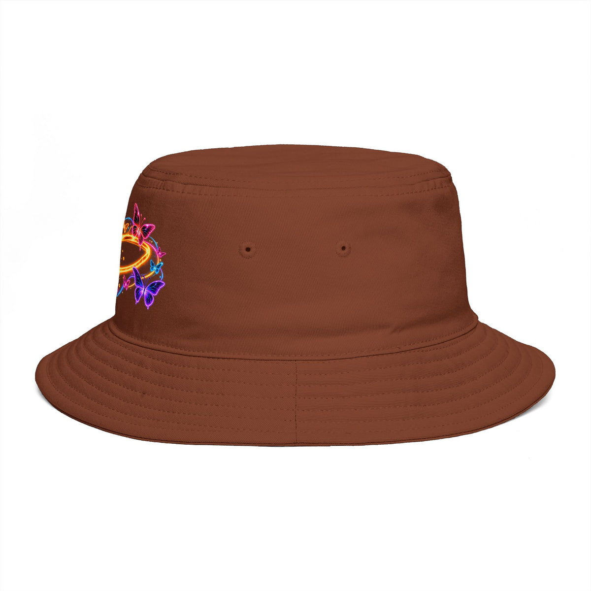 Neon Butterfly Halo Bucket Hat