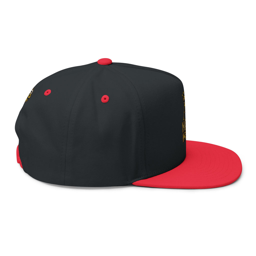 Flat Bill Cap — Gold 'Radiohead' Crown Embroidery Snapback