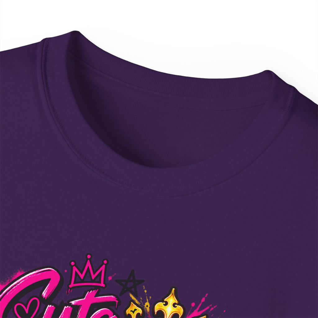 Graffiti Crown Street Tee — "Cute Chick Punk Halo Head" Graphic Shirt