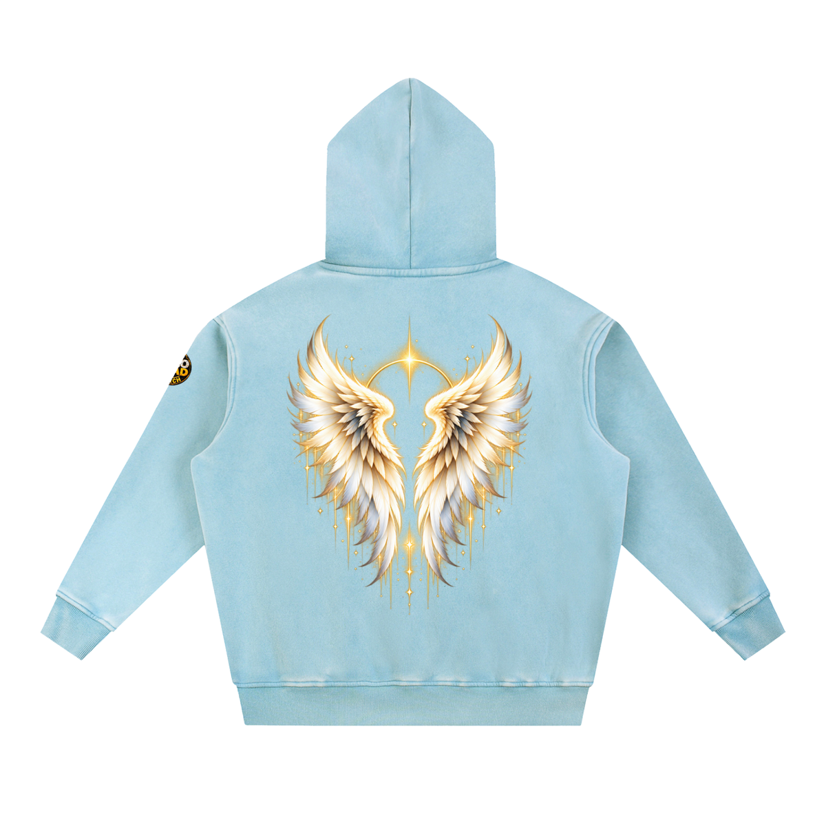 Halo Head Winged Snow Wash Fleece Oversize Hoodie