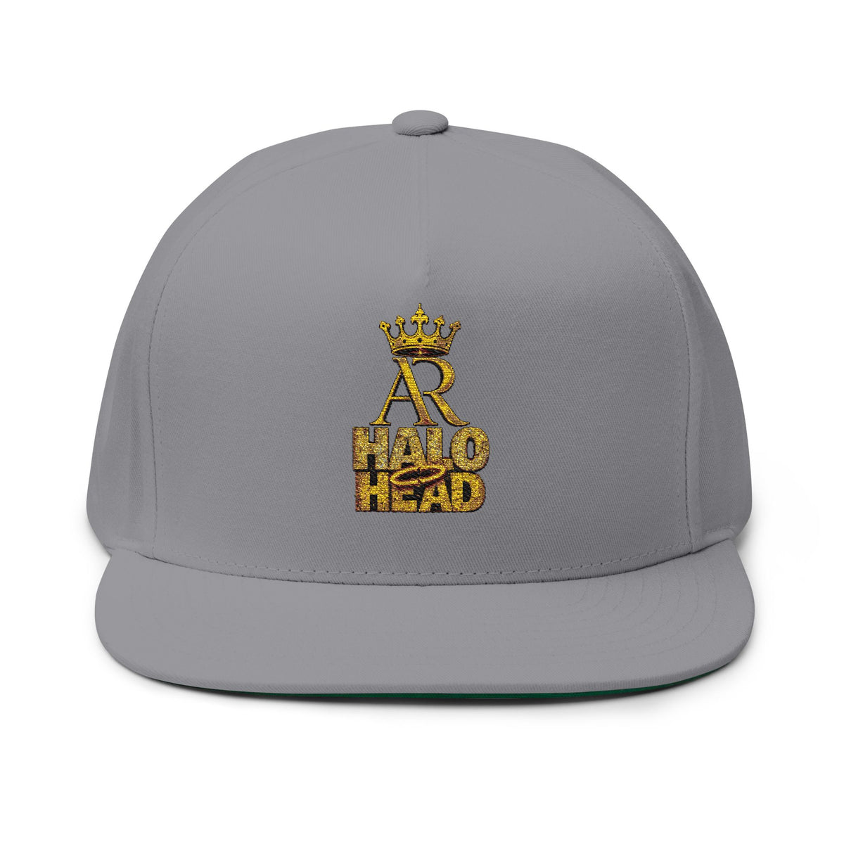 Flat Bill Cap — Gold 'Radiohead' Crown Embroidery Snapback
