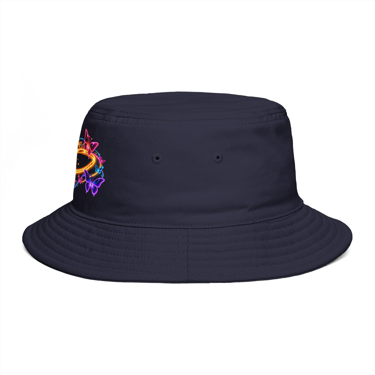 Neon Butterfly Halo Bucket Hat