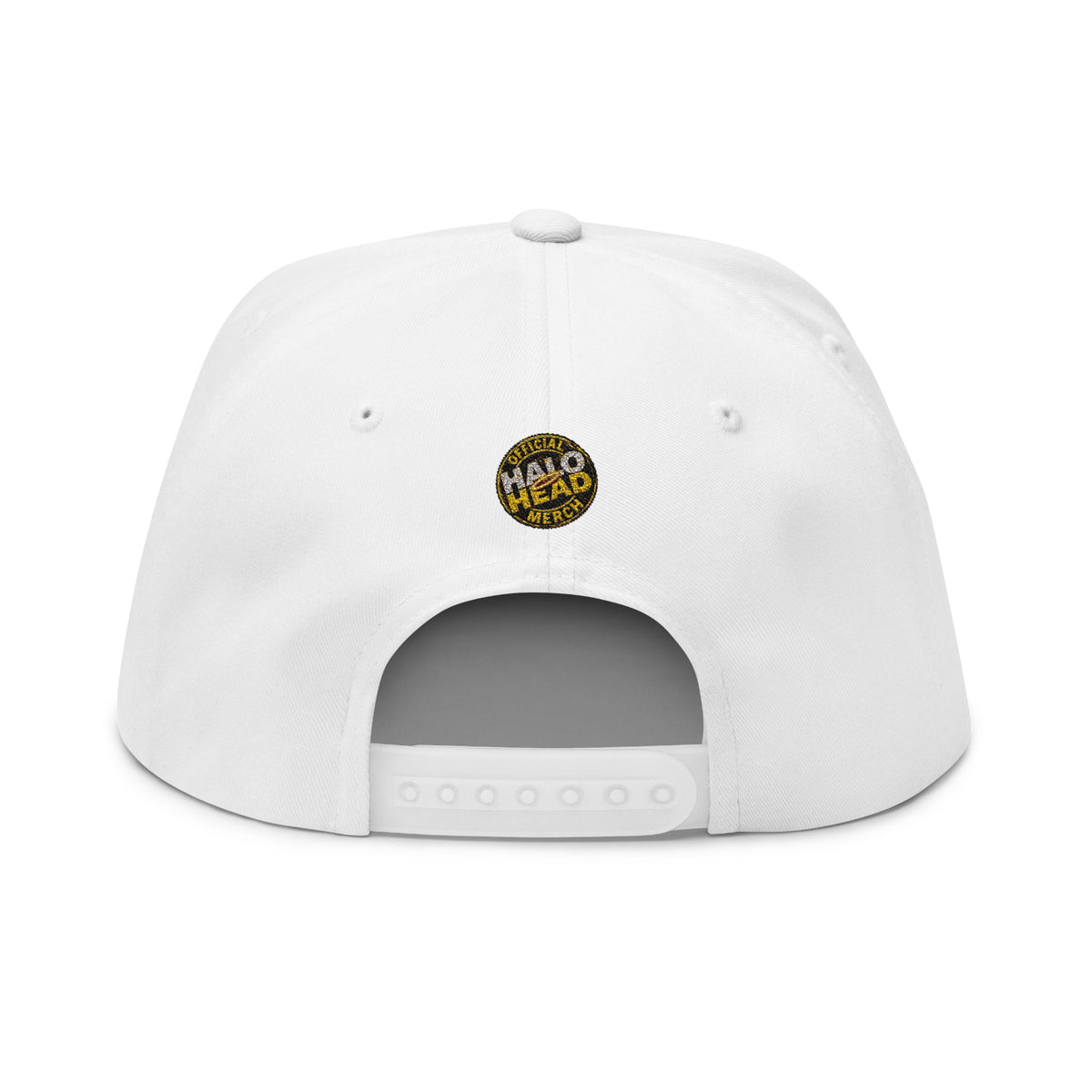Flat Bill Cap — Gold 'Radiohead' Crown Embroidery Snapback