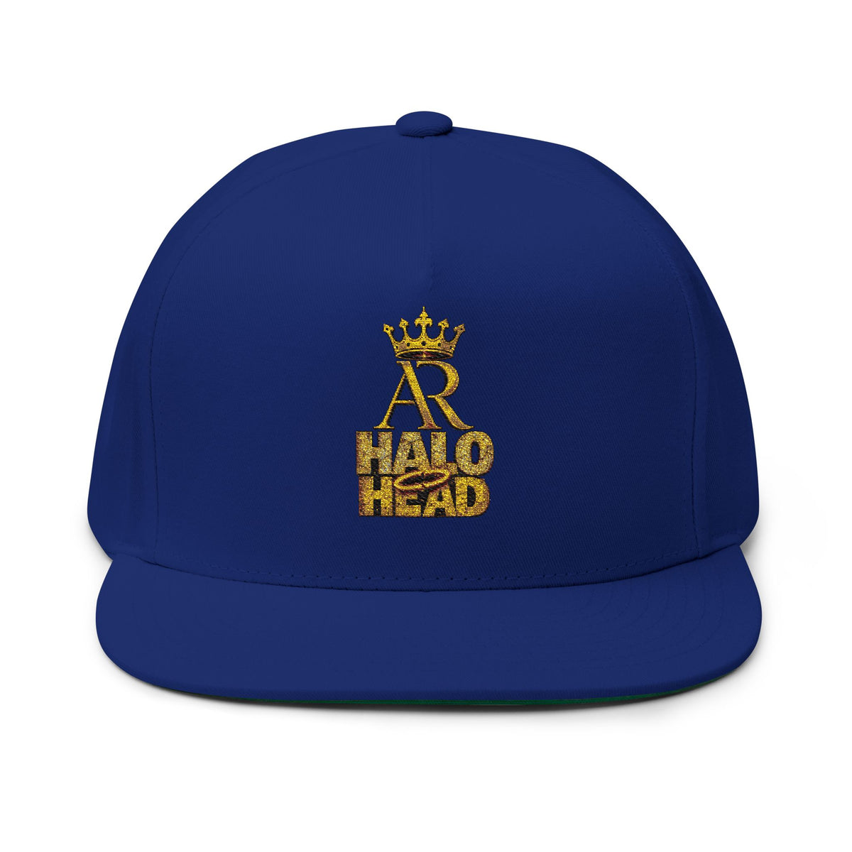 Flat Bill Cap — Gold 'Radiohead' Crown Embroidery Snapback