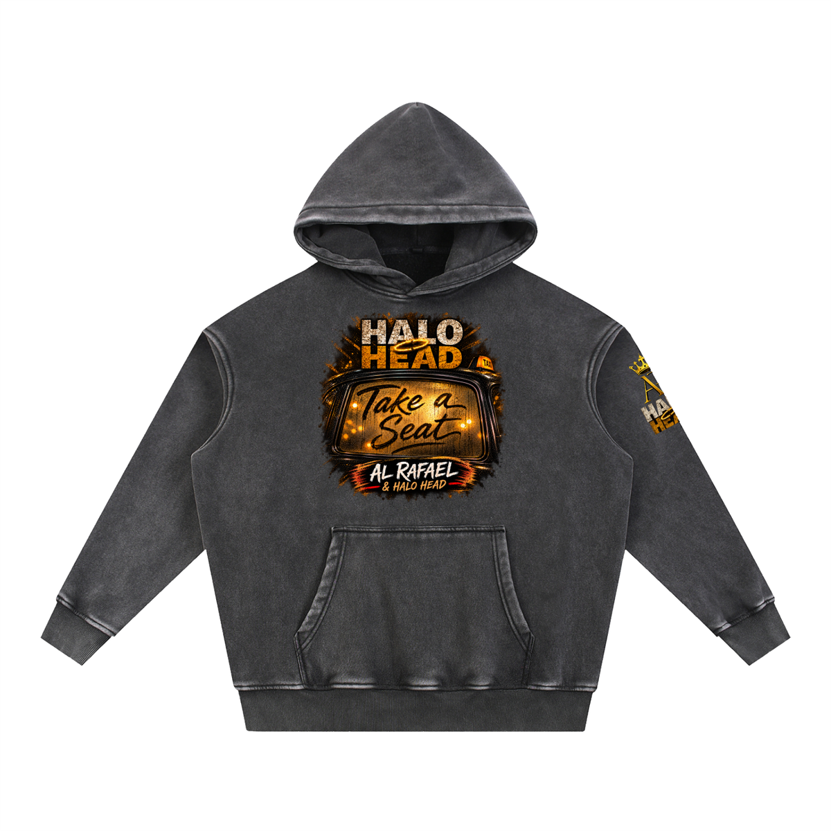 Snow Wash Fleece Oversize Hoodie