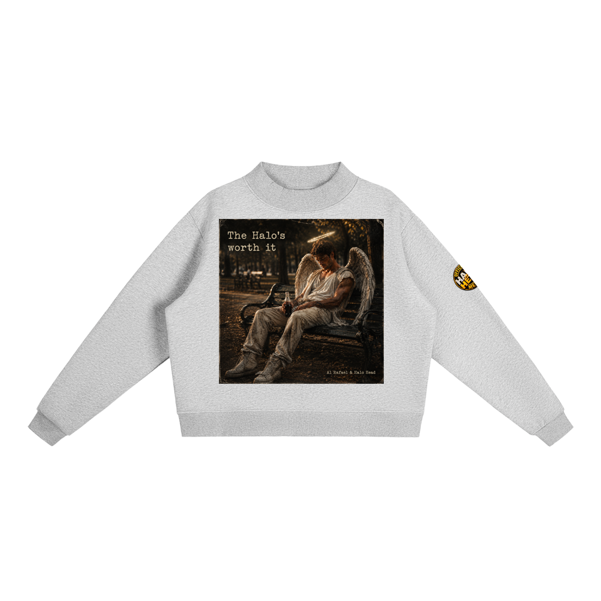 Halo Head Essential Fleece Mock-Neck Crew Sweatshirt