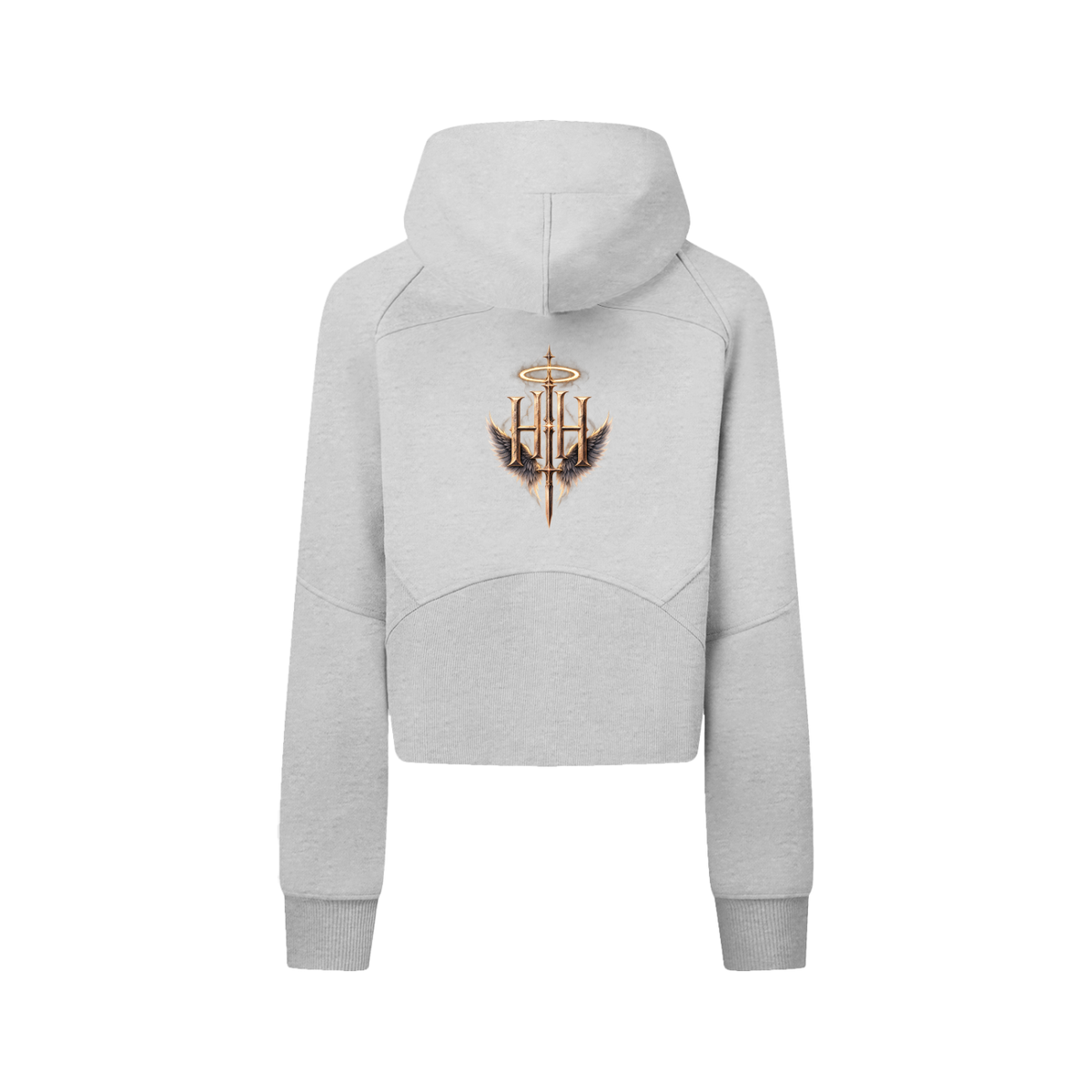 Cropped Zip-Through Hoodie