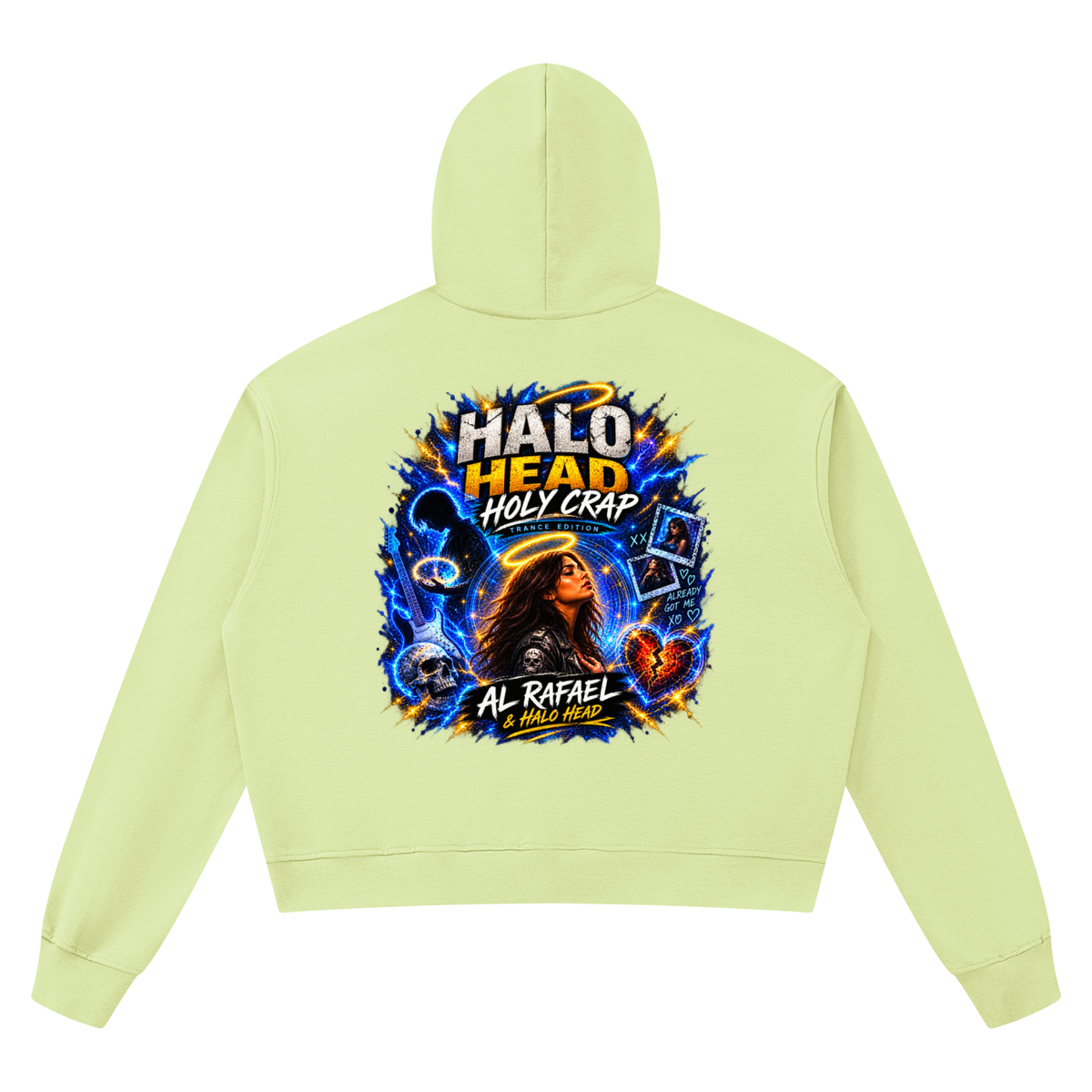Halo Head: Holy Crap Unisex Boxy Raw Edge Hoodie
