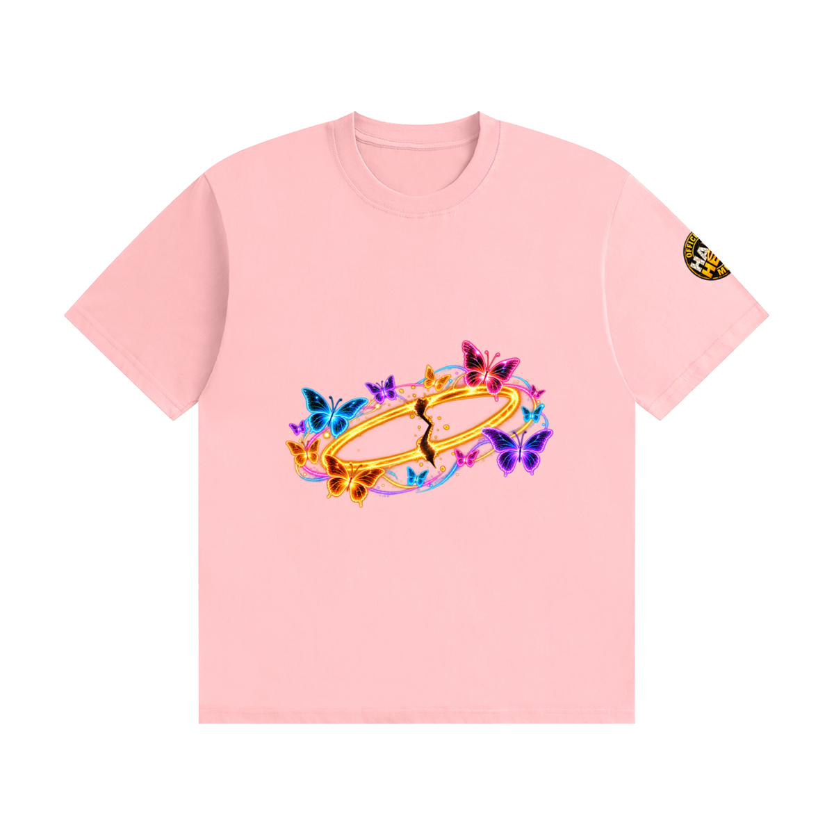 Halo Head Butterflies: Unisex Seamless Cotton T-Shirt