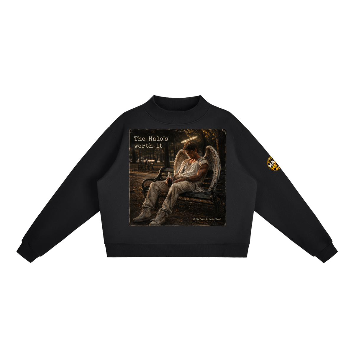 Halo Head Essential Fleece Mock-Neck Crew Sweatshirt