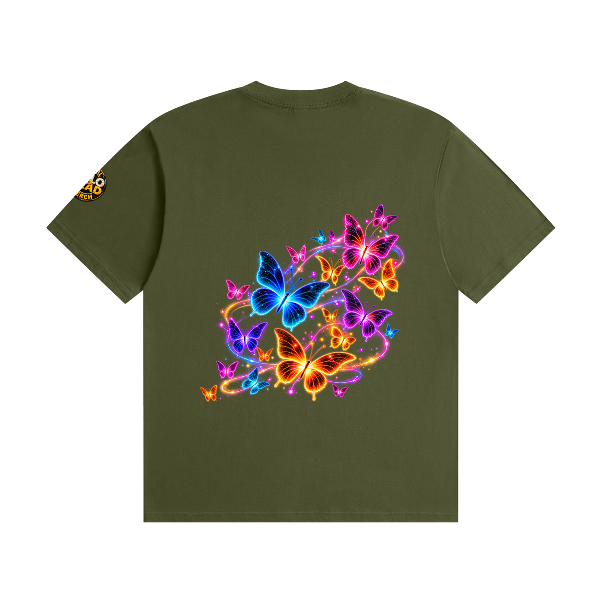 Halo Head Butterflies: Unisex Seamless Cotton T-Shirt