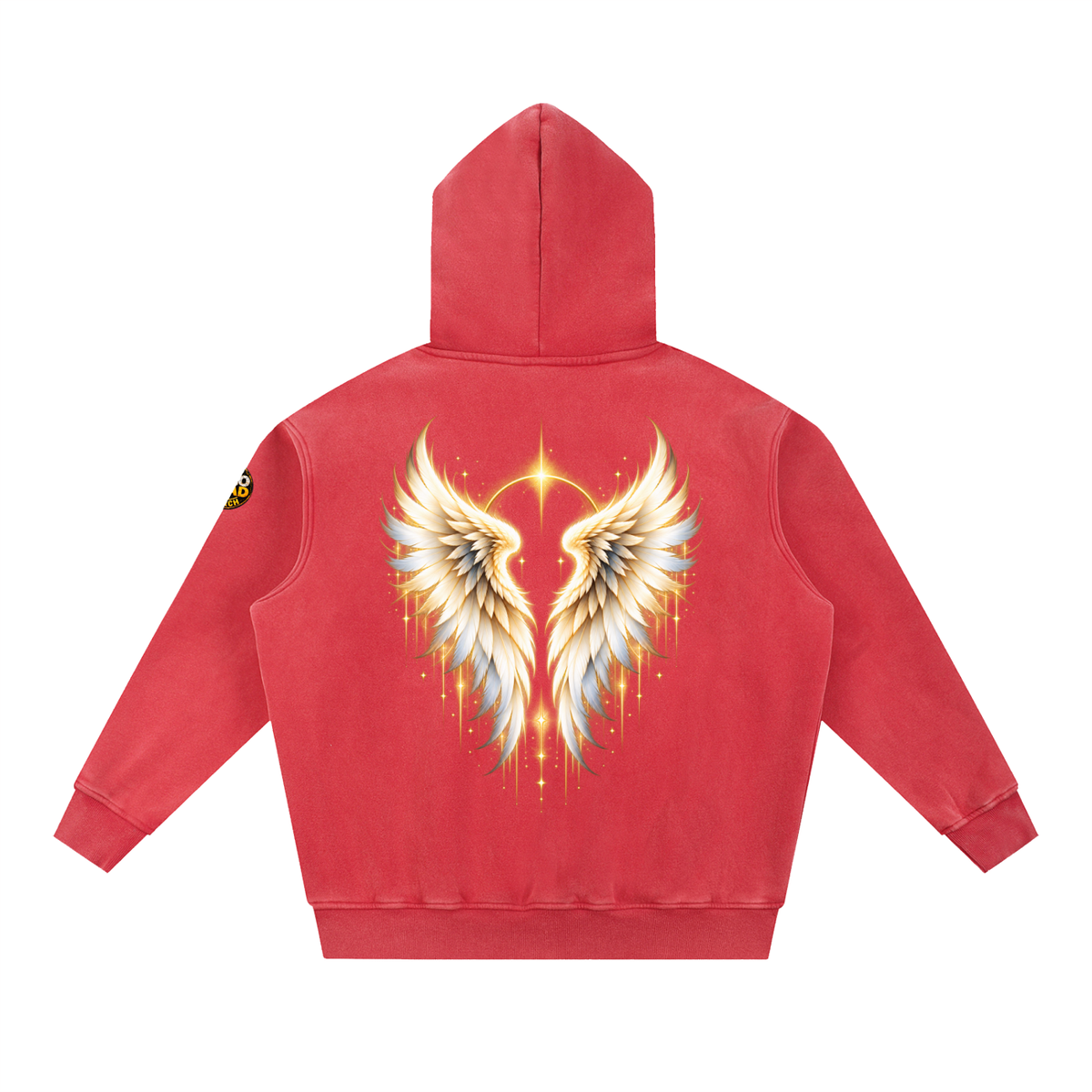 Halo Head Winged Snow Wash Fleece Oversize Hoodie