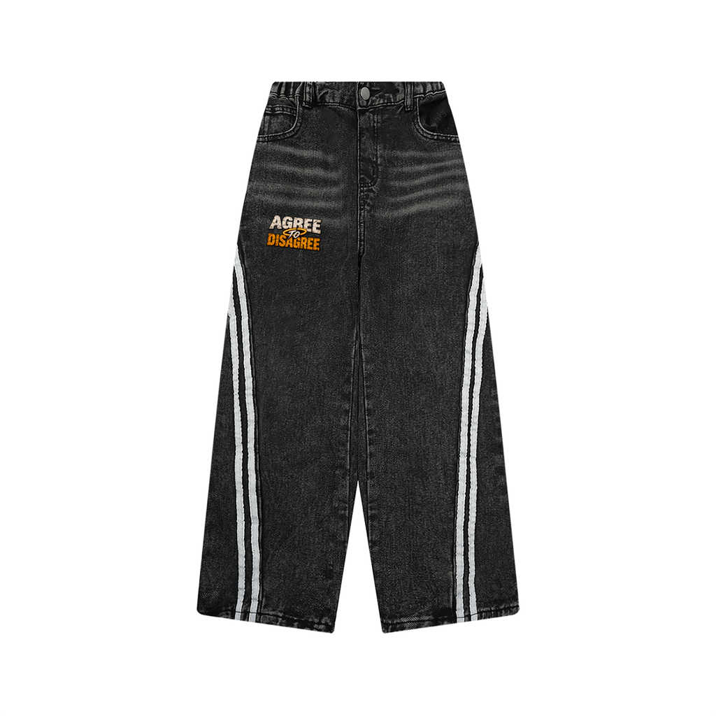 Agree to Disagree kid’s Vintage Wash Side Stripe Jeans