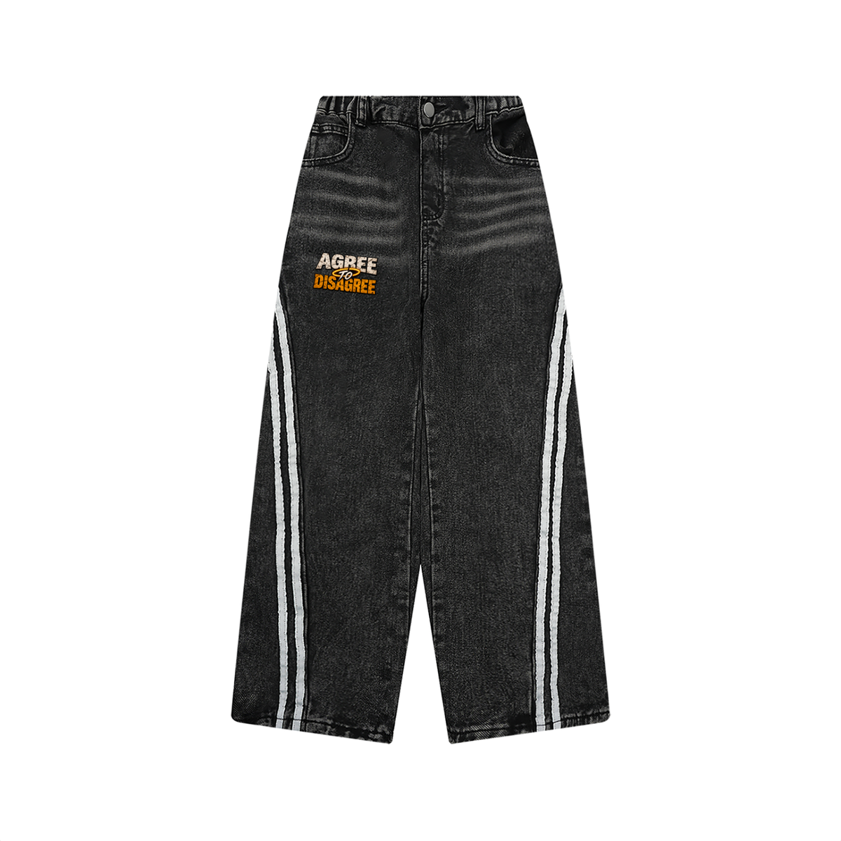 Agree to Disagree kid’s Vintage Wash Side Stripe Jeans