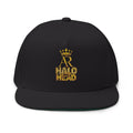 Flat Bill Cap — Gold 'Radiohead' Crown Embroidery Snapback