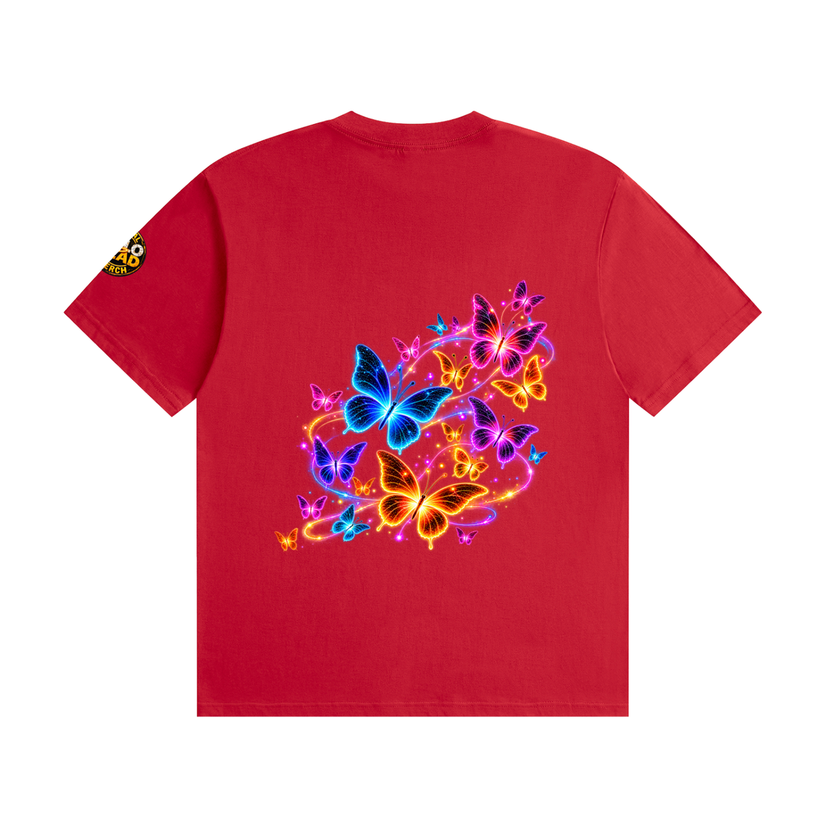 Halo Head Butterflies: Unisex Seamless Cotton T-Shirt