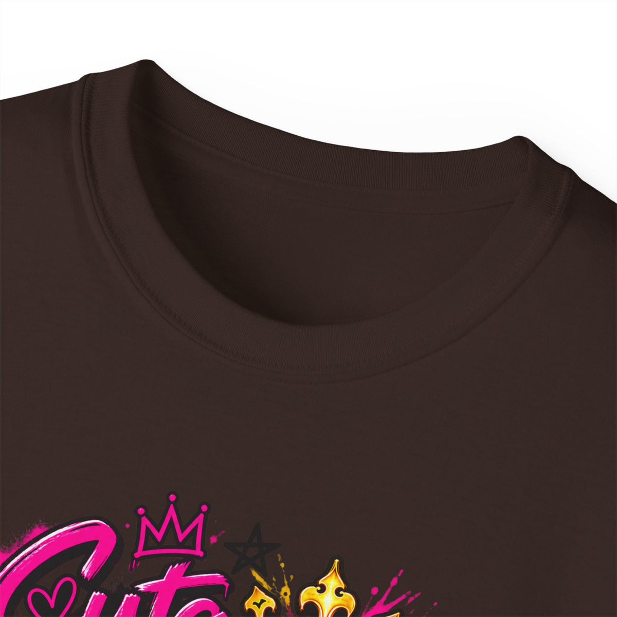 Graffiti Crown Street Tee — "Cute Chick Punk Halo Head" Graphic Shirt