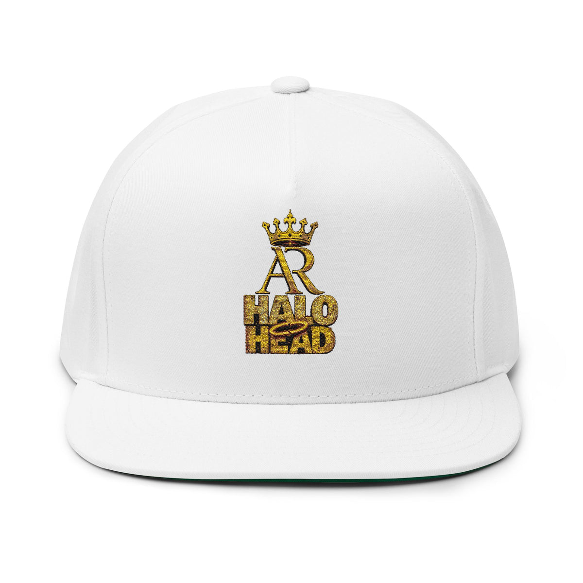 Flat Bill Cap — Gold 'Radiohead' Crown Embroidery Snapback
