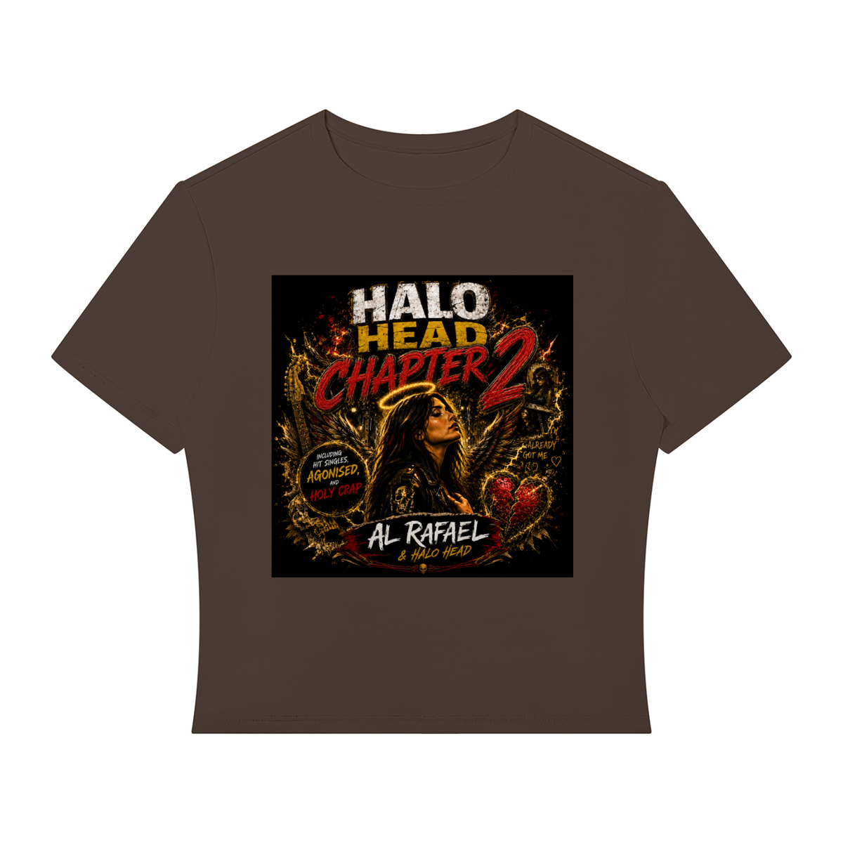 AR Halo Head: Take a Seat. Brand Women’s Performance Crop T-Shirt