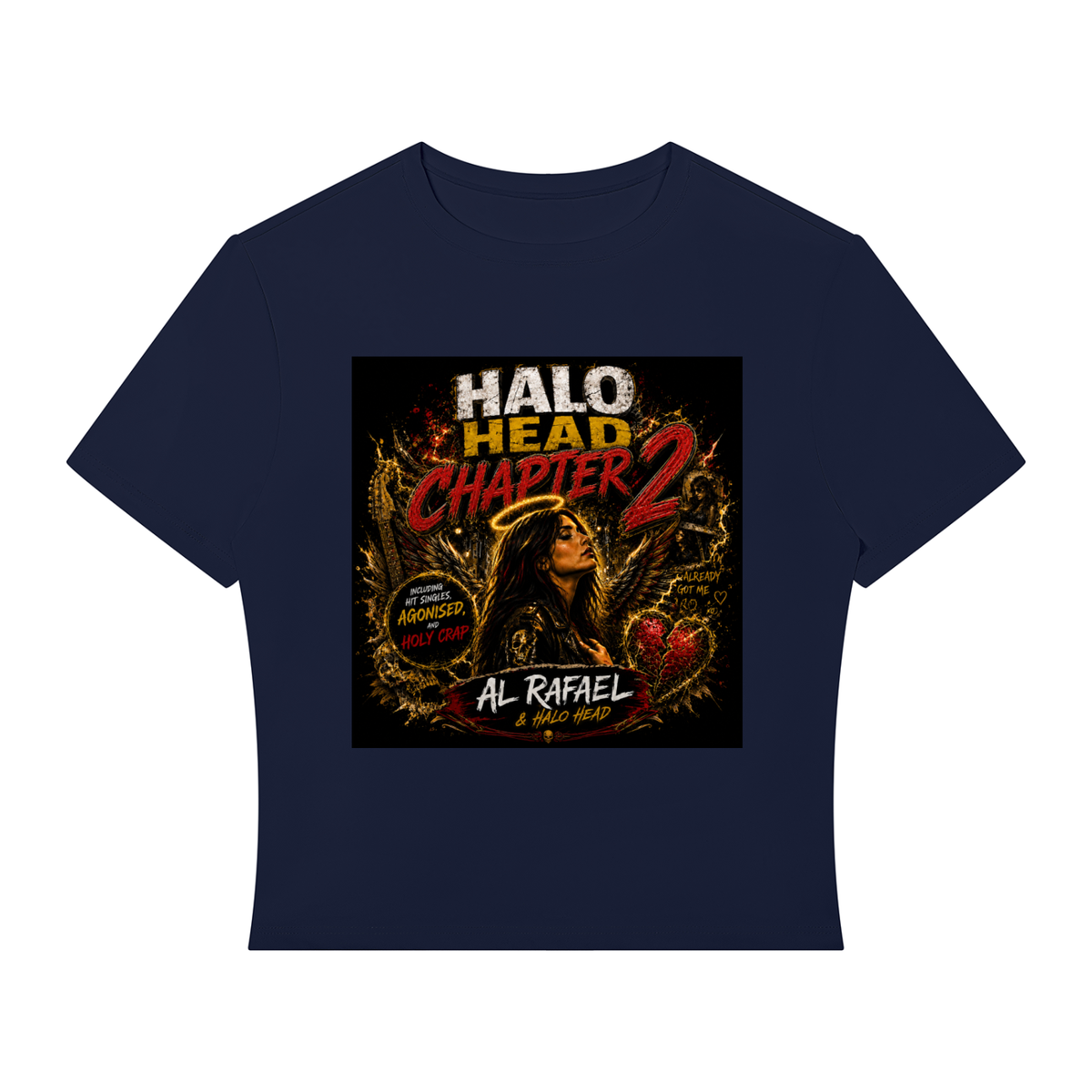 AR Halo Head: Take a Seat. Brand Women’s Performance Crop T-Shirt