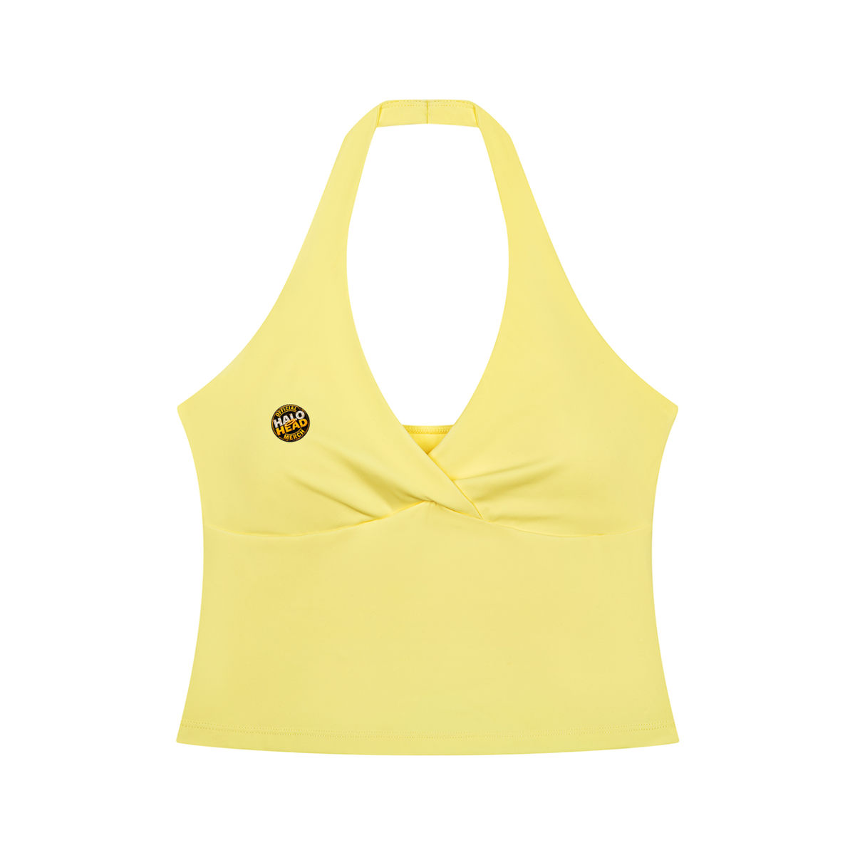 Halo Head Merch Women’s Ruched Halter Yoga Tank Top