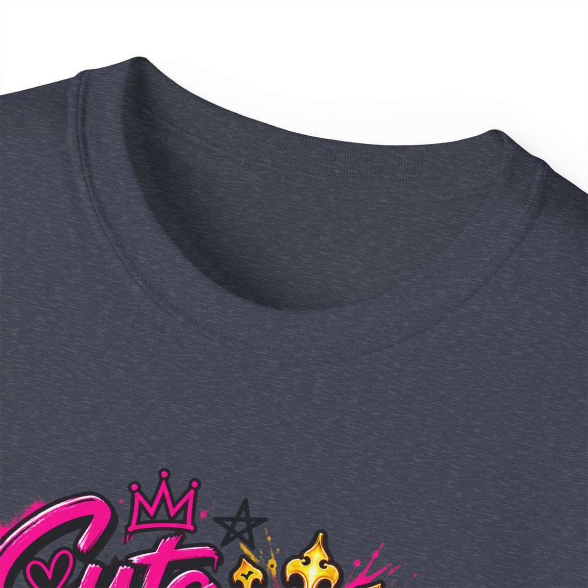 Graffiti Crown Street Tee — "Cute Chick Punk Halo Head" Graphic Shirt