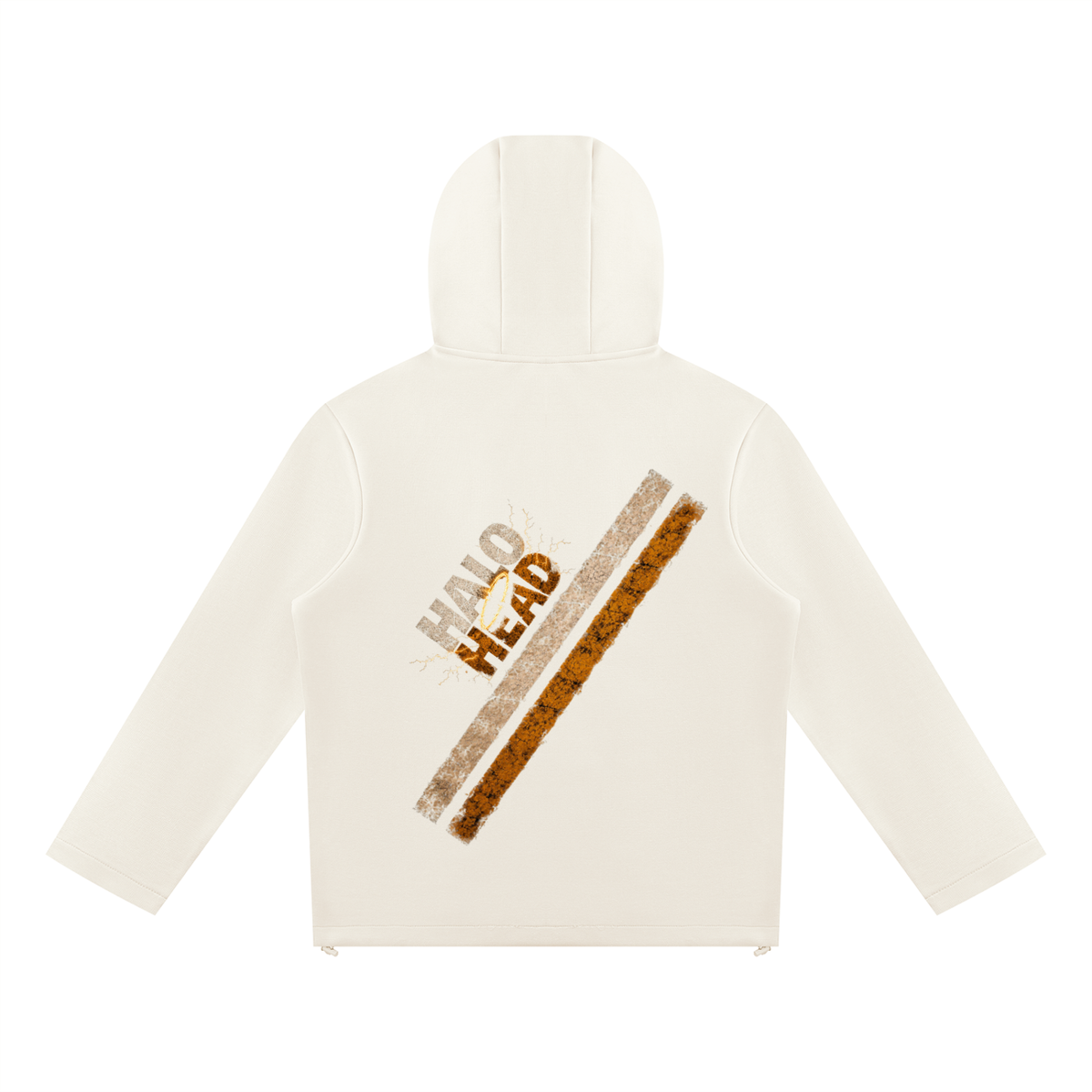 Halo Stripes Unisex Panelled Full Zip Hoodie